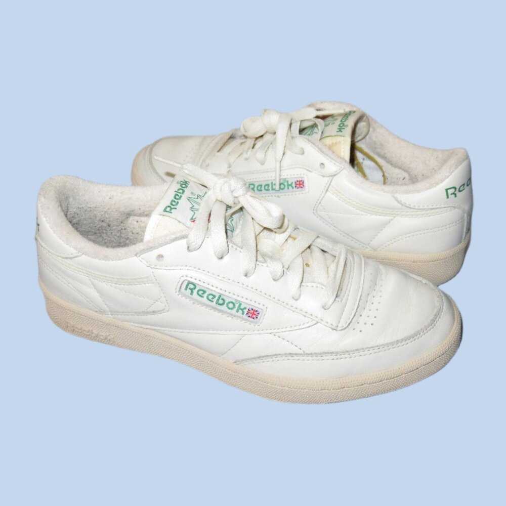vintage reebok club c 1985 sneakers - men's size 8.5